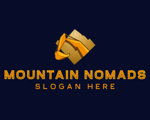 Mountain Excavator Machinery logo design