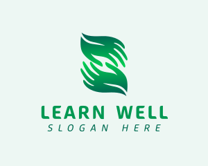 Hand Leaves Wellness logo design