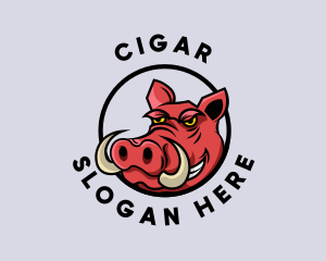 Happy Wild Boar logo design