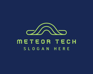 Neon Tech Wave logo design