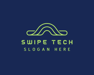 Neon Tech Wave logo design