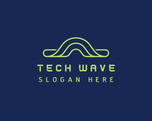 Neon Tech Wave logo design