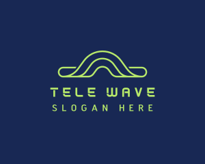 Neon Tech Wave logo design