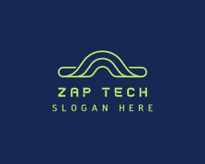 Neon Tech Wave logo design