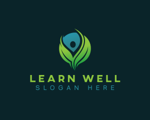 Human Leaf Wellness logo design