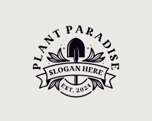 Shovel Plant Gardening  logo design