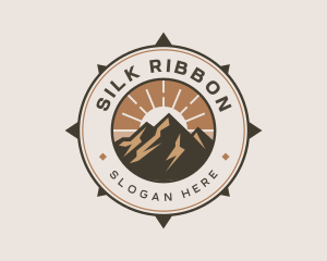 Mountain Outdoor Compass logo design