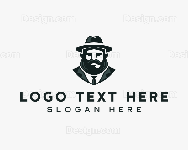 Beard Man Hat Logo