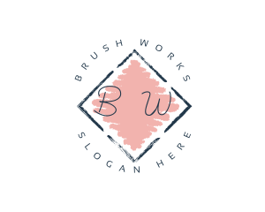 Cosmetics Watercolor Brush  logo design