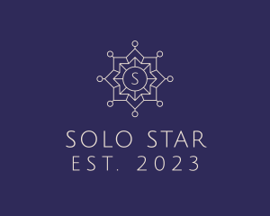 Geometric Star Lantern  logo design