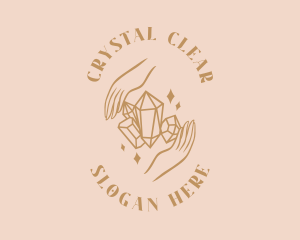 Gold Diamond Crystals logo design