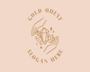 Gold Diamond Crystals logo design