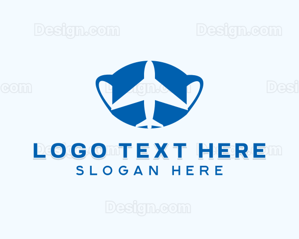 Travel Airplane Face Mask Logo