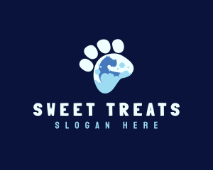 Paw Dog Grooming Bath logo design