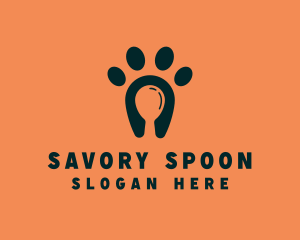 Dog Spoon Paw logo design