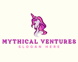 Mythical Unicorn Creature logo design