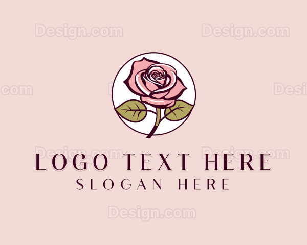 Rose Gardening Flower Logo