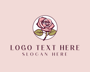 Rose Gardening Flower Logo