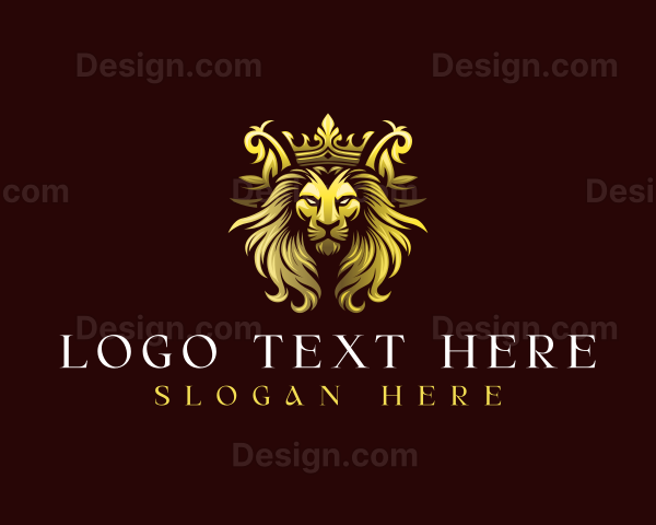 Luxury Crown Lion Logo