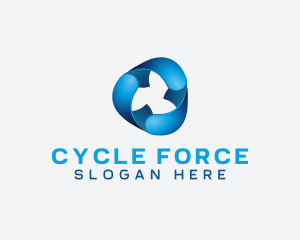  3D Gradient Cycle  logo