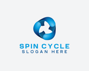  3D Gradient Cycle  logo design