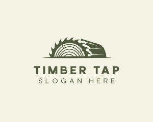 Lumber Woodwork Sawblade logo design