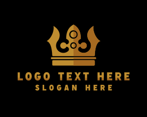 Golden King Crown Logo