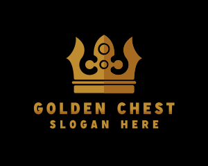 Golden King Crown logo design