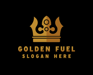 Golden King Crown logo design