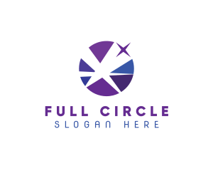 Violet Star Circle logo design