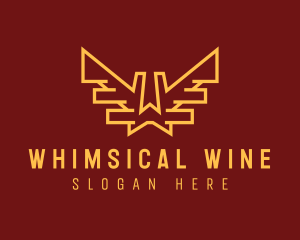 Aviation Wings Letter W logo design