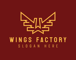 Aviation Wings Letter W logo