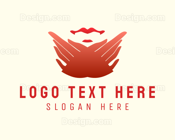 Elegant Red Lips Logo