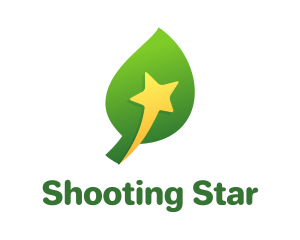 Yellow Star Leaf logo design