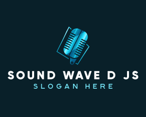 Audio Podcast Microphone logo design