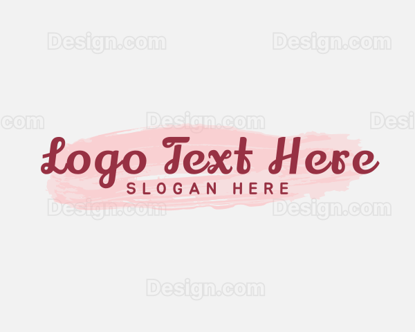 Red Watercolor Wordmark Logo