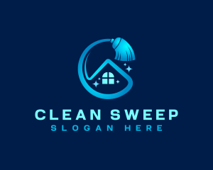 Broom Clean Housekeeping logo design