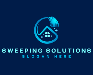 Broom Clean Housekeeping logo design