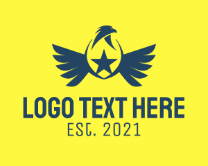 Eagle - Hawk Star Shield logo design