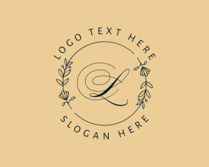 Elegant Stylist Wreath logo