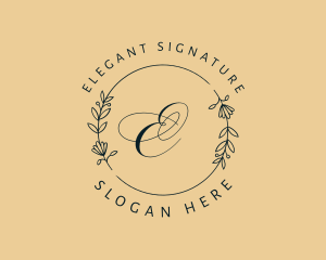 Elegant Stylist Wreath logo design