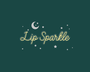 Moon Stars Sparkle logo design