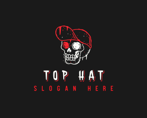 Skull Cap Graffiti logo design