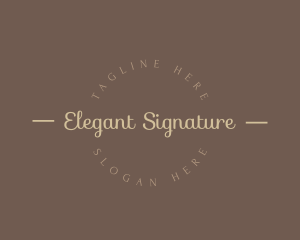 Elegant Cursive Brand logo design