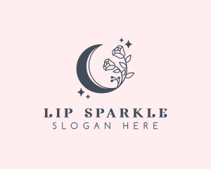 Fancy Moon Flower  logo design