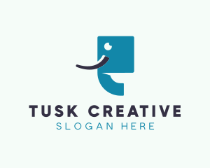 Elephant Tusk Quotation  logo design