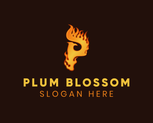 Blazing Phoenix Letter P logo design