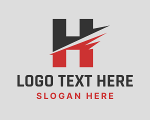 Edgy - Fast Logistics Letter H logo design