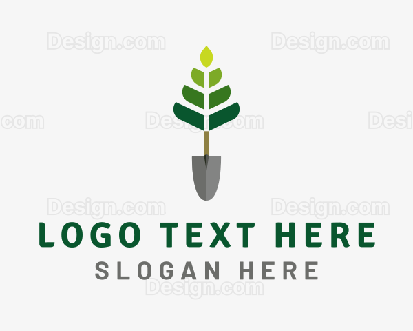 Tree Shovel Gardener Logo