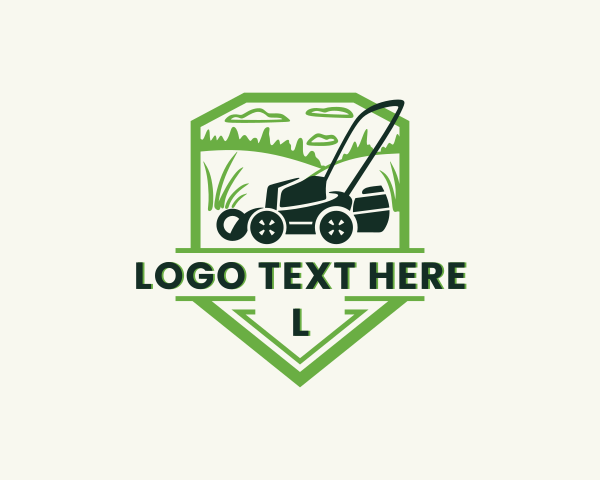 Grass Cutting logo example 4